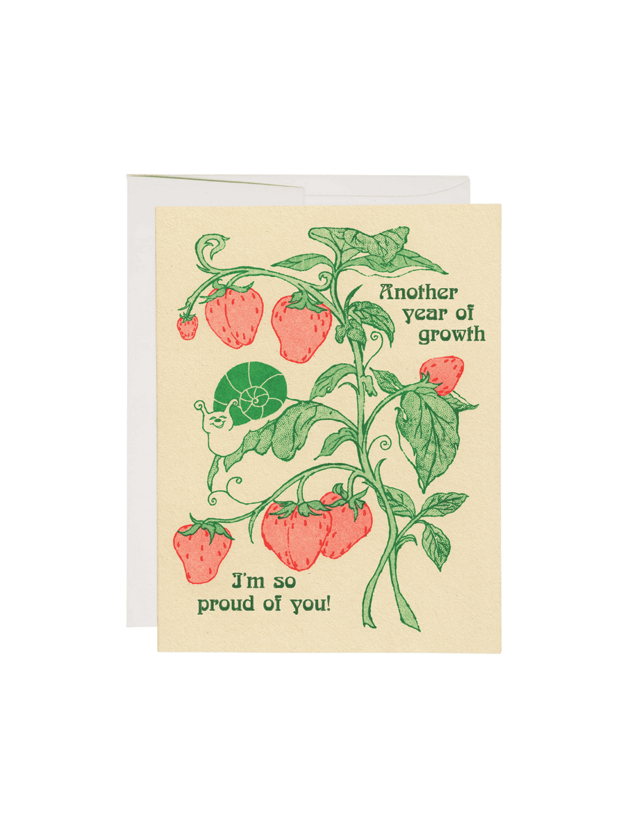 Red Cap Cards Another Year of Growth Birthday Greeting Card by Hannah-Michelle Bayley | Twentyseven Toronto