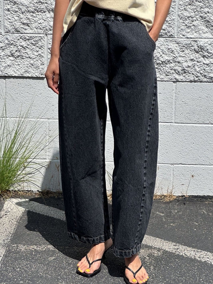 Le Bon Shoppe Arc Pants in Black Denim | Twentyseven Toronto