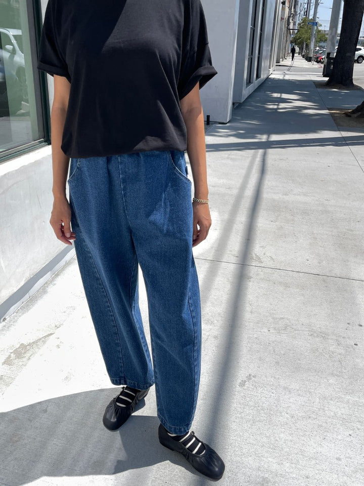 Le Bon Shoppe Arc Pants in Blue Denim | Twentyseven Toronto