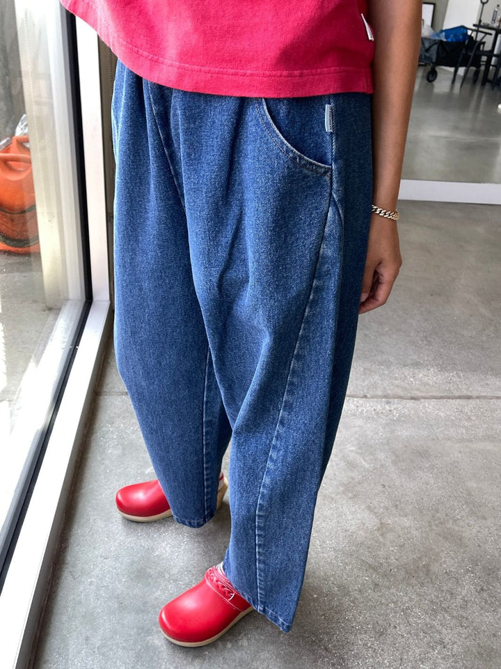 Le Bon Shoppe Arc Pants in Blue Denim | Twentyseven Toronto