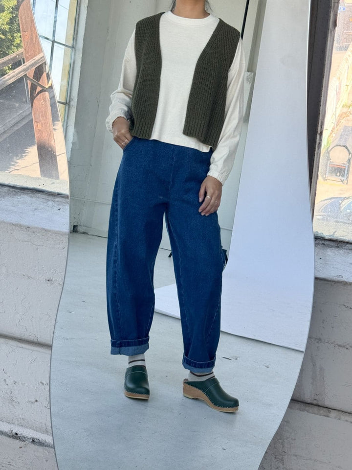 Le Bon Shoppe Arc Pants in Blue Denim | Twentyseven Toronto