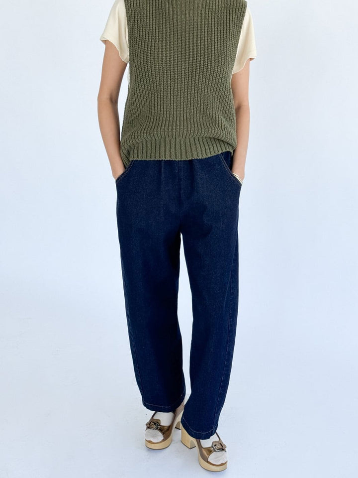 Le Bon Shoppe Arc Pants in Blue Denim | Twentyseven Toronto