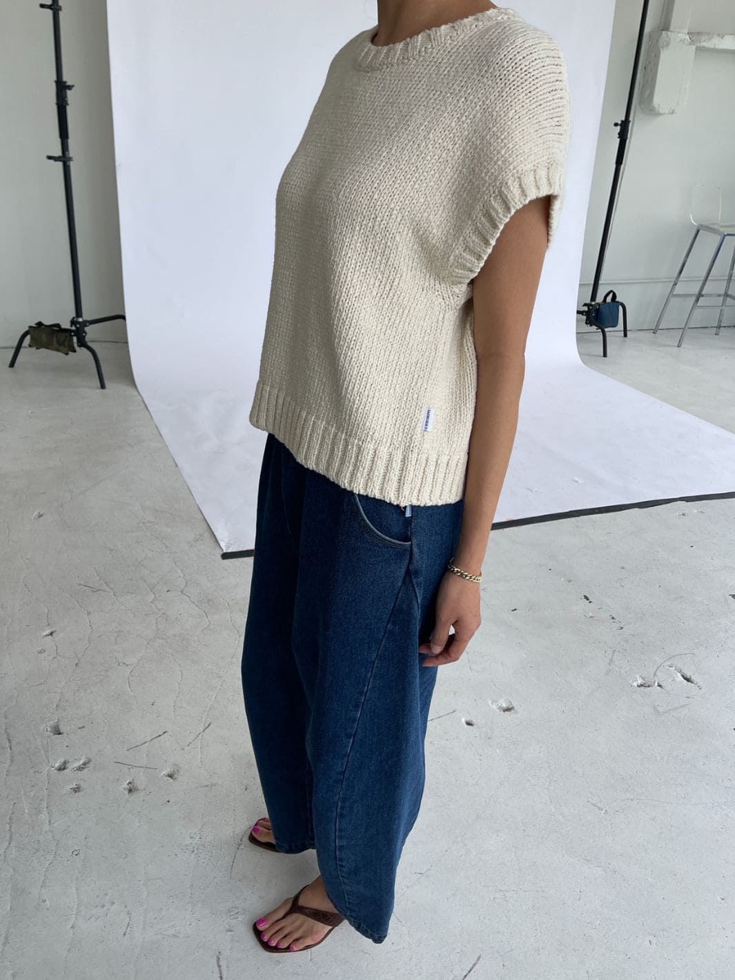 Le Bon Shoppe Arc Pants in Blue Denim | Twentyseven Toronto
