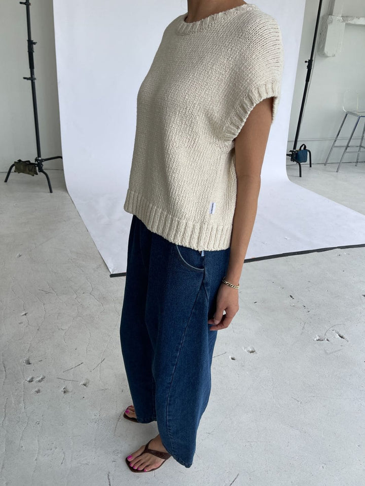 Le Bon Shoppe Arc Pants in Blue Denim | Twentyseven Toronto