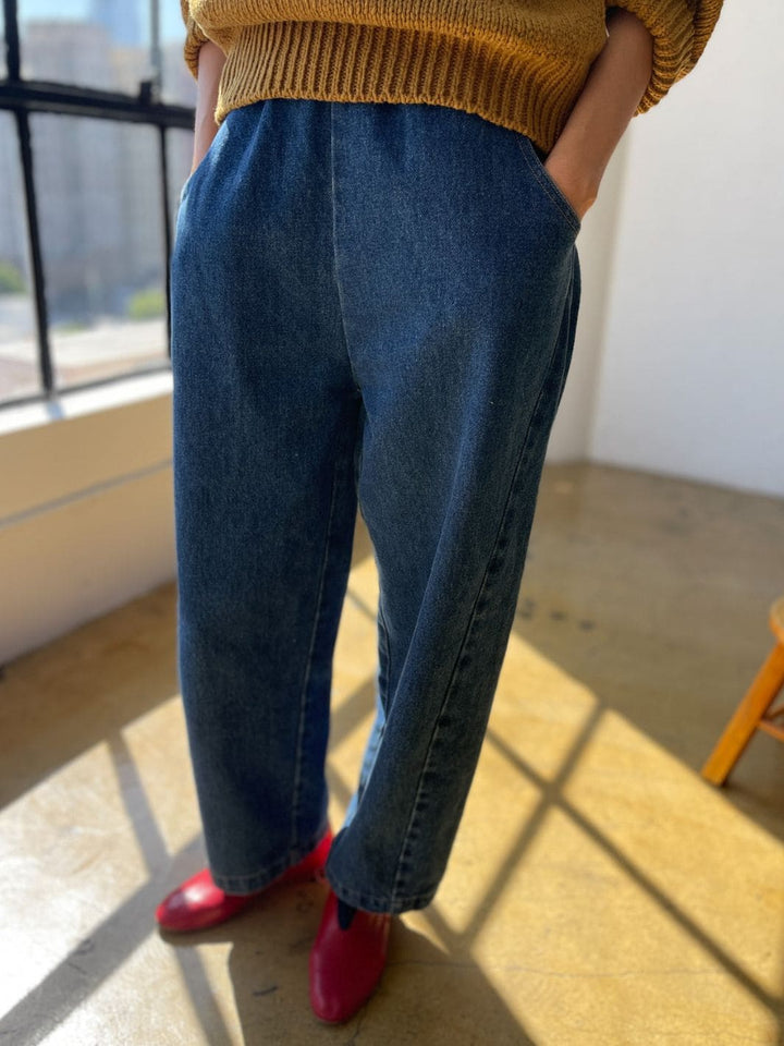 Le Bon Shoppe Arc Pants in Blue Denim | Twentyseven Toronto