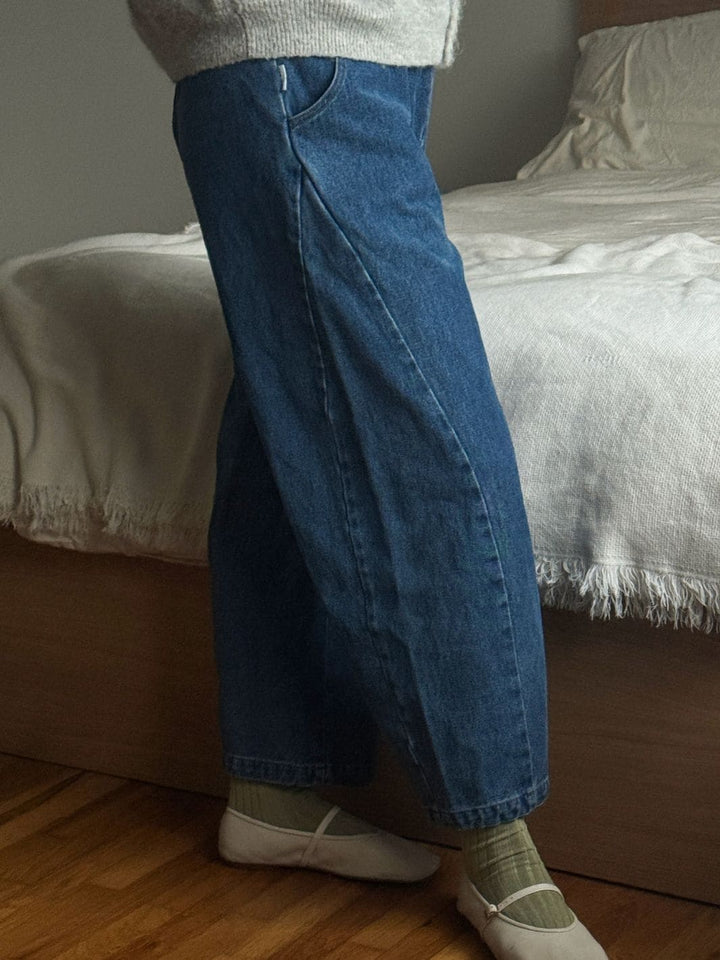 Le Bon Shoppe Arc Pants in Blue Denim | Twentyseven Toronto