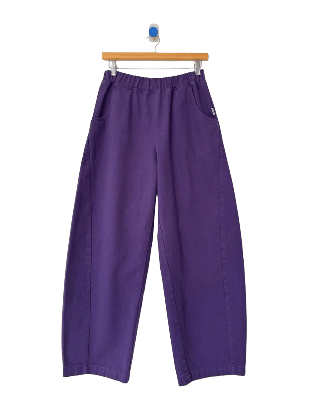 Le Bon Shoppe Arc Pants in Eggplant with elastic waistband and curved side pockets | Twentyseven Toronto