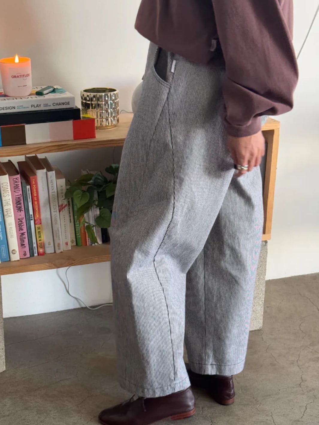Le Bon Shoppe Arc Pants in Navy Stripe | Twentyseven Toronto