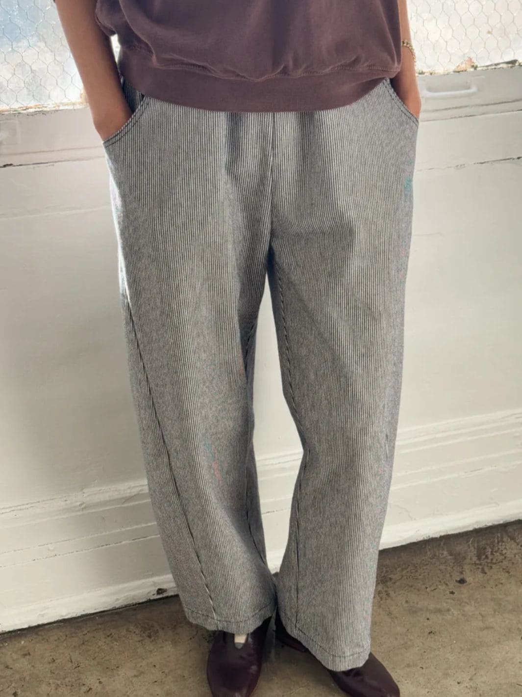 Le Bon Shoppe Arc Pants in Navy Stripe | Twentyseven Toronto