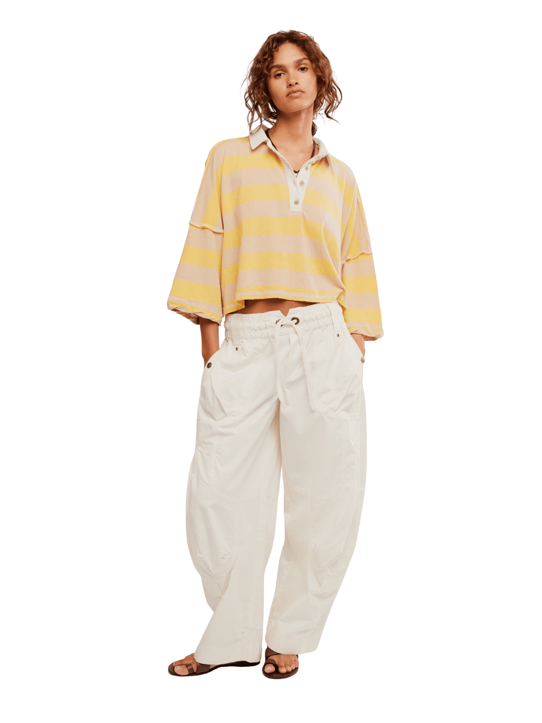 Free People Auggie Tee in Oat Latte/Yellow Fin | Twentyseven Toronto