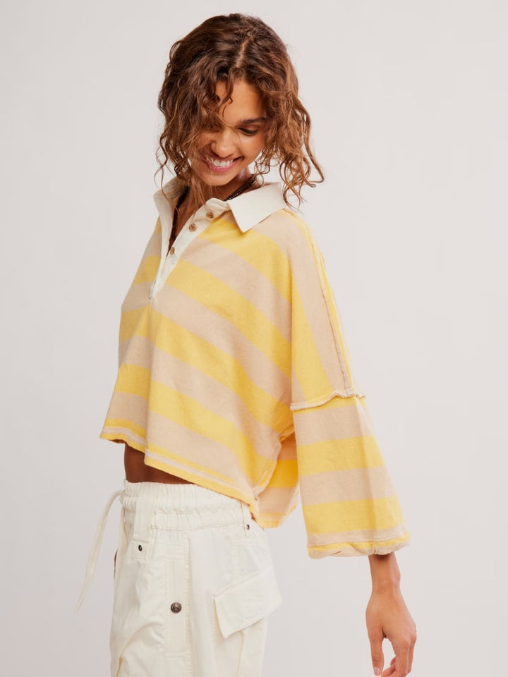 Free People Auggie Tee in Oat Latte/Yellow Fin | Twentyseven Toronto