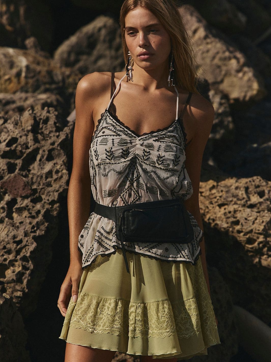 Free People Avalon Leather Sling in Black Leather | Twentyseven Toronto