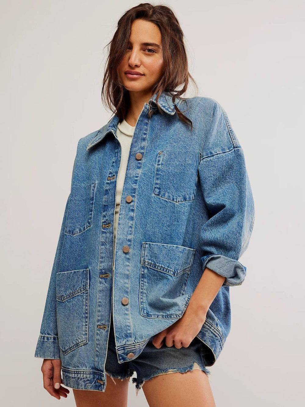Free People We The Free Avery Denim Jacket in Got the Blues | Twentyseven Toronto