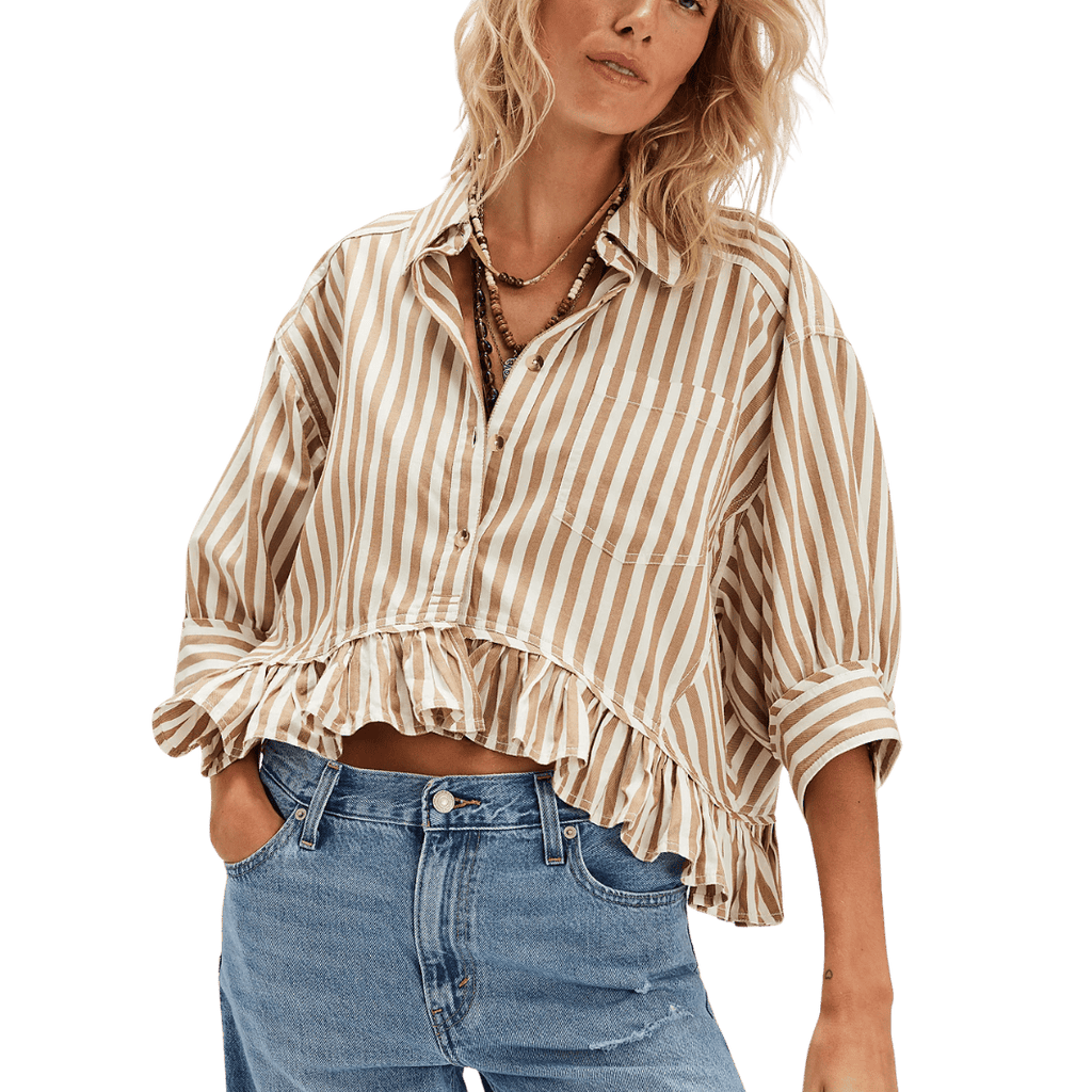 フリーピープル Free People Meet You There Brami レディース シャツ トップス Sweet Nothings Free People Freddie Shirt | Harbour Thread