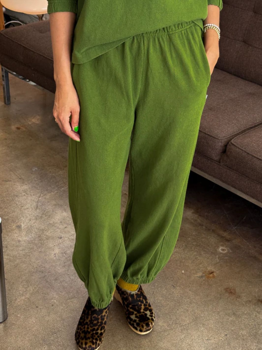 Le Bon Shoppe Balloon Pants in Collard Green | Twentyseven Toronto