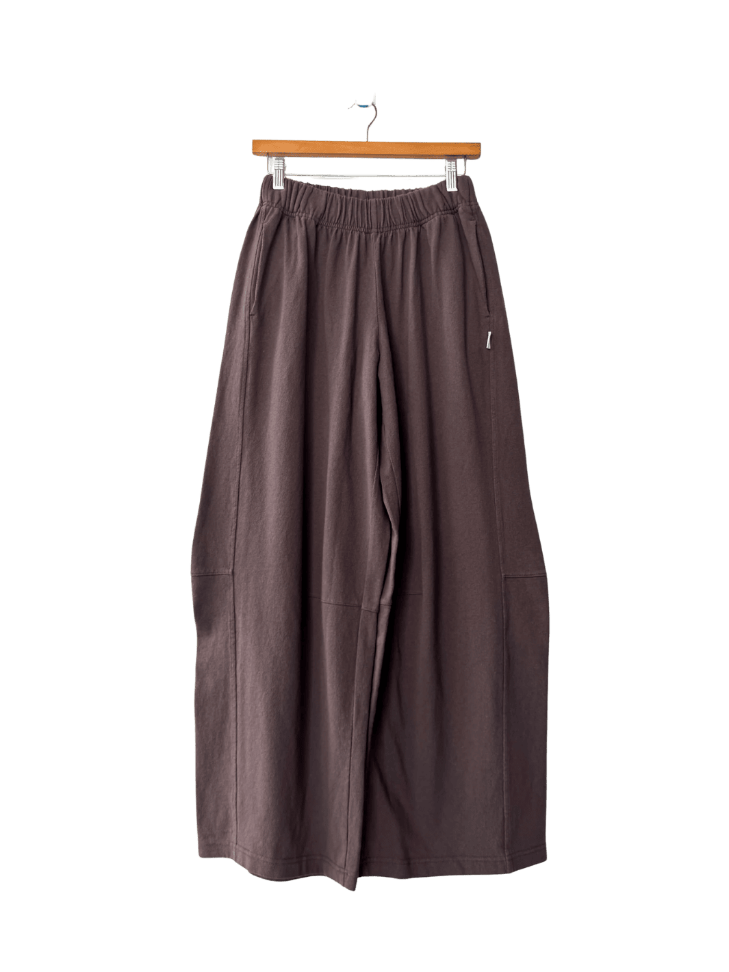 Dark brown Bare Pants in 'Chocolate' from Le Bon Shoppe on a hanger | Twentyseven Toronto
