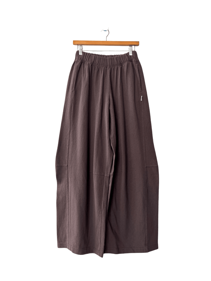 Dark brown Bare Pants in 'Chocolate' from Le Bon Shoppe on a hanger | Twentyseven Toronto