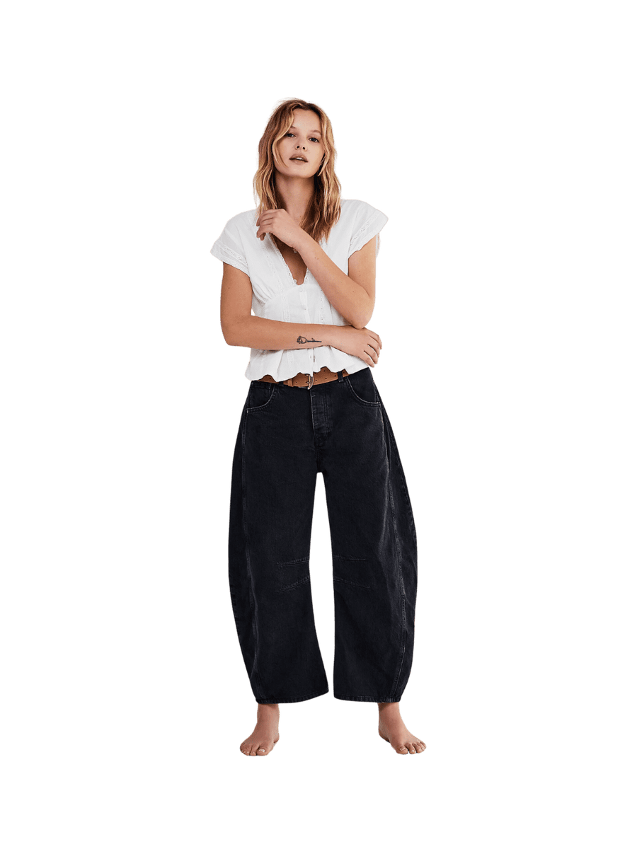 Twentyseven - Free People Good Luck Mid-Rise Barrel Jeans - Soundwave