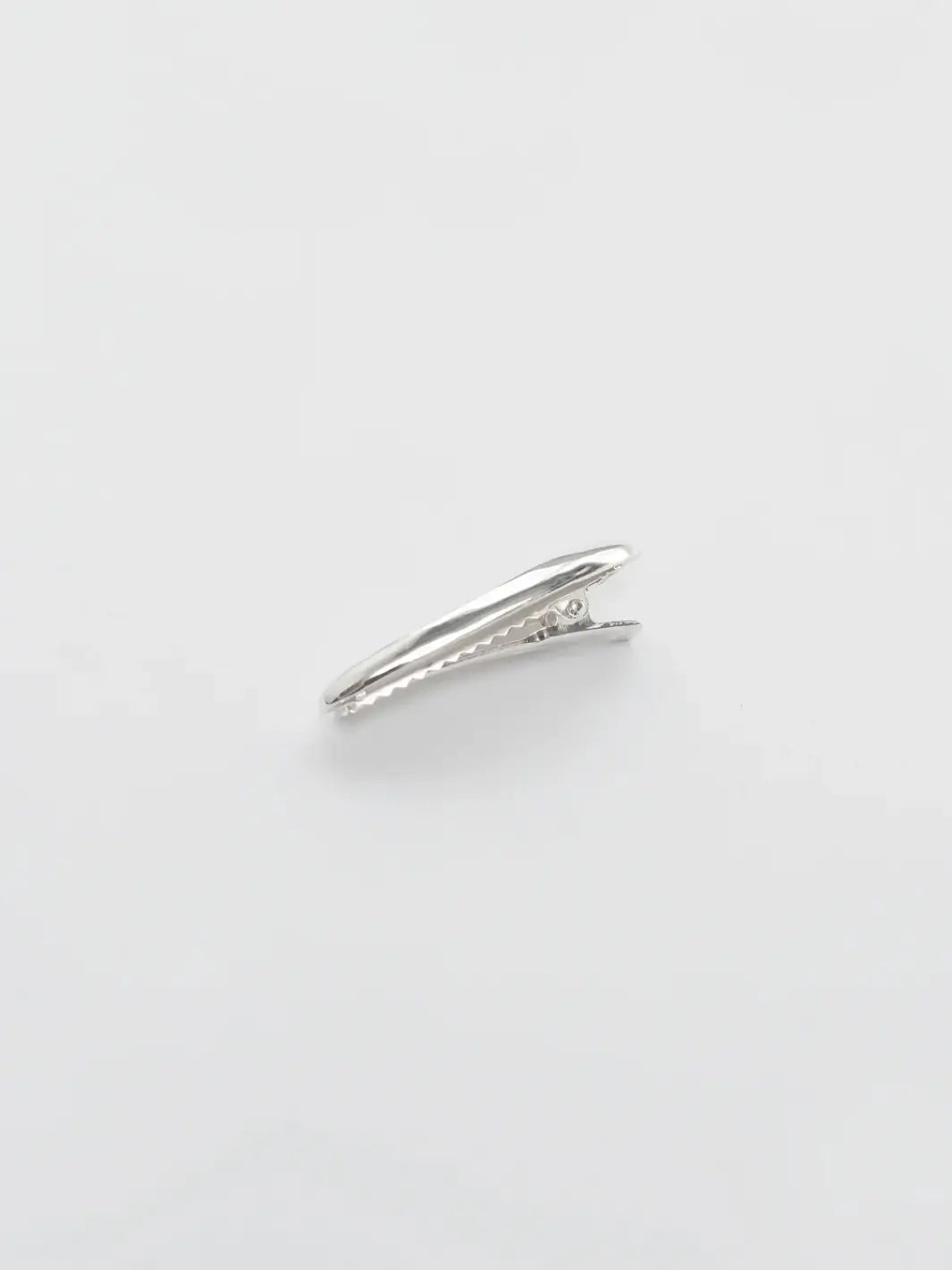 Silver Bean Hair Clip in Silver from Wolf Circus against a plain white background, highlighting its practical alligator-style teeth clasp | Twentyseven Toronto