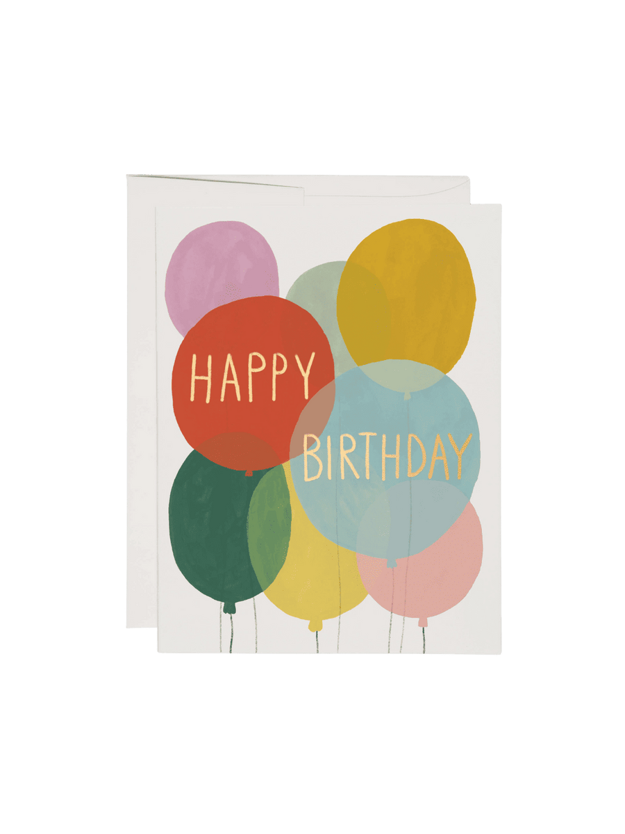 Red Cap Cards Birthday Balloons Birthday Greeting Card by Kate Pugsley | Twentyseven Toronto