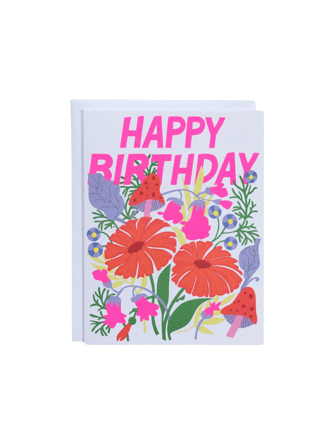 Twentyseven Toronto - Banquet Workshop Happy Birthday Note Card With Mushrooms And Florals