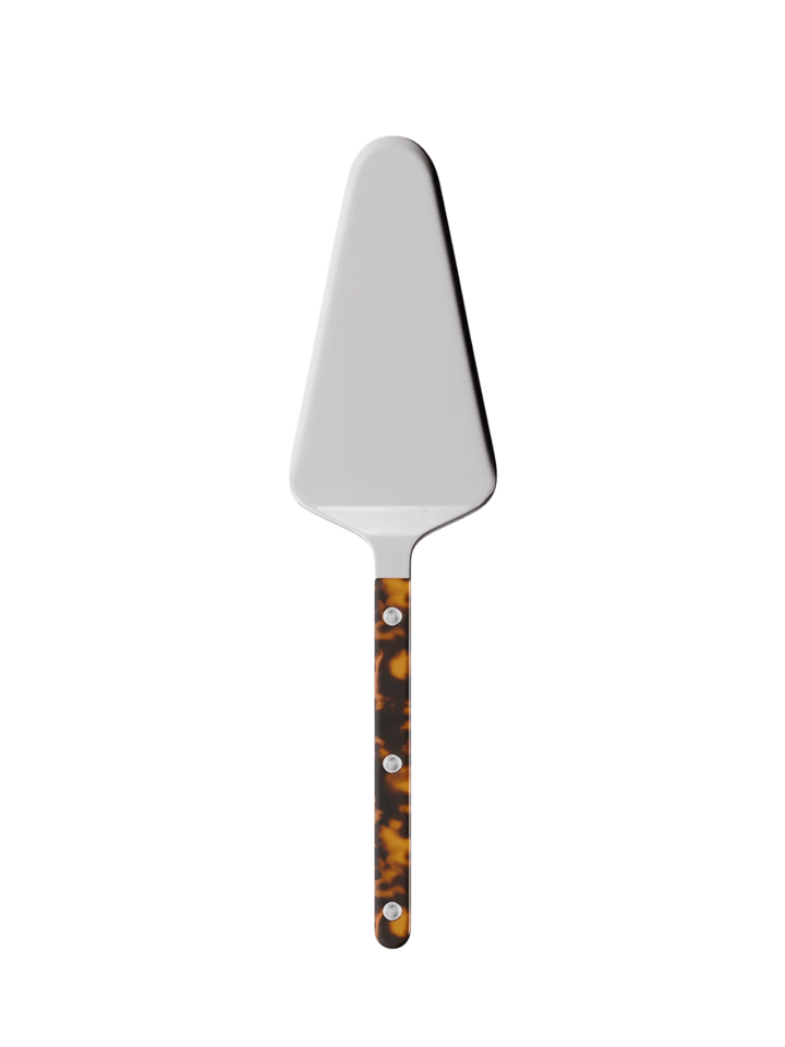 Sabre Paris Bistrot Shiny Tart Server in Faux Tortoise featuring a polished stainless steel blade and a tortoise handle | Twentyseven Toronto