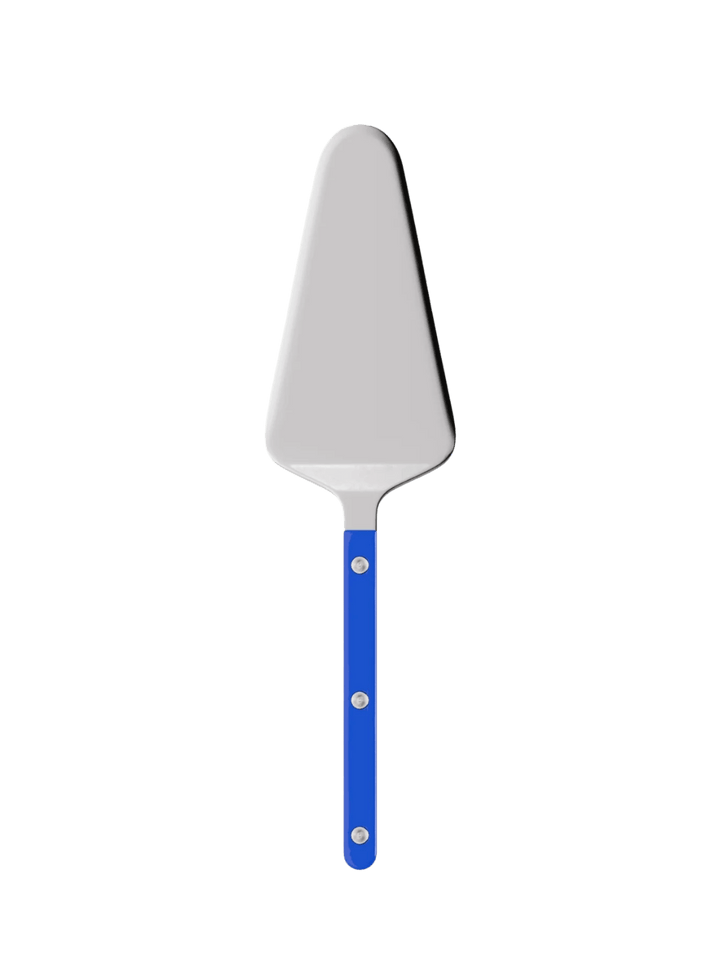 Sabre Paris Bistrot Solid Shiny Tart Server in Lapis Blue featuring a polished stainless steel blade and a bright lapis blue handle | Twentyseven Toronto