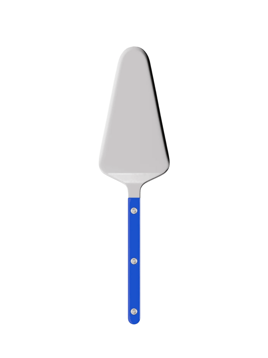 Sabre Paris Bistrot Solid Shiny Tart Server in Lapis Blue featuring a polished stainless steel blade and a bright lapis blue handle | Twentyseven Toronto