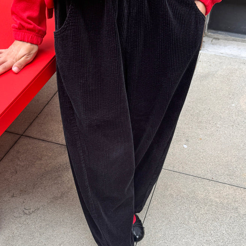 Soft Corduroy Arc Pants in Black | Twentyseven Toronto