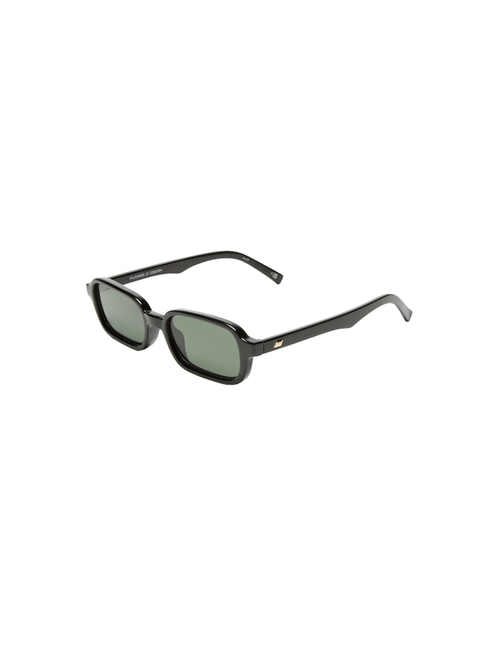 Le Specs Pilferer sunglasses in black with khaki mono lenses and subtle gold hardware | Twentyseven Toronto