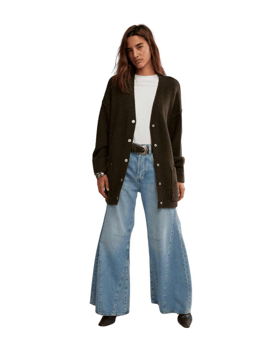 Free People We the Free Blazing Cardi in Dark Green | Twentyseven Toronto