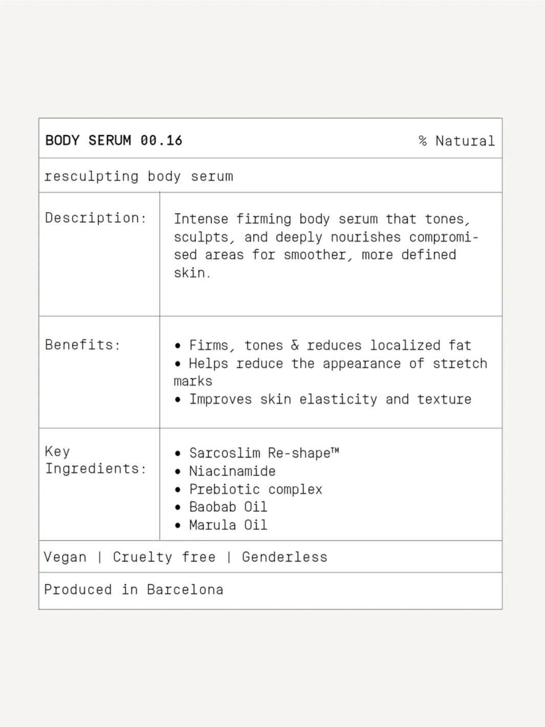 Midnight Cosmetics Body Serum 00.17, 50ml | 1.69 Fl.Oz. | Twentyseven Toronto