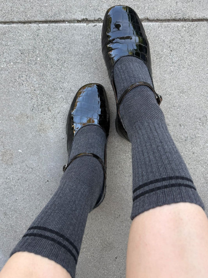 Le Bon Shoppe Boyfriend Socks - Charcoal | Twentyseven Toronto