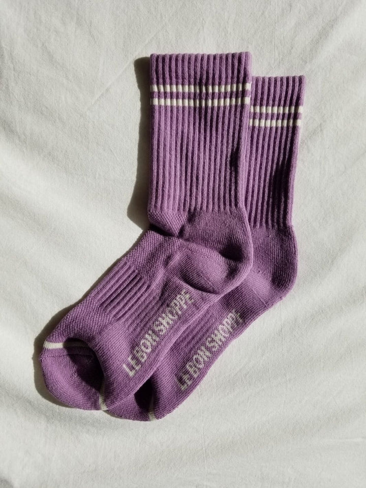 Le Bon Shoppe Boyfriend Socks - Grape | Twentyseven Toronto