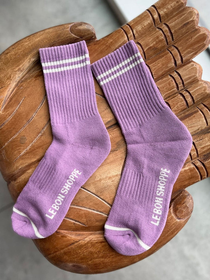 Le Bon Shoppe Boyfriend Socks - Grape | Twentyseven Toronto