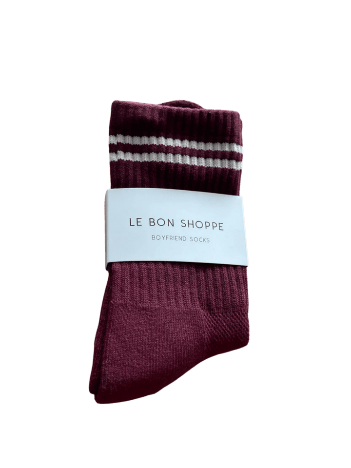 Le Bon Shoppe Boyfriend Socks - Maroon | Twentyseven Toronto