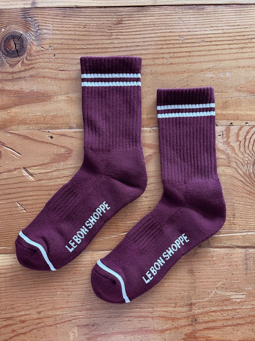 Le Bon Shoppe Boyfriend Socks - Maroon | Twentyseven Toronto