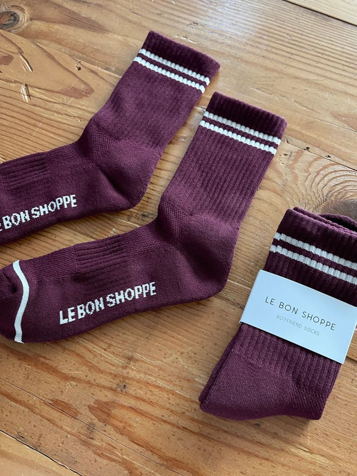 Le Bon Shoppe Boyfriend Socks - Maroon | Twentyseven Toronto