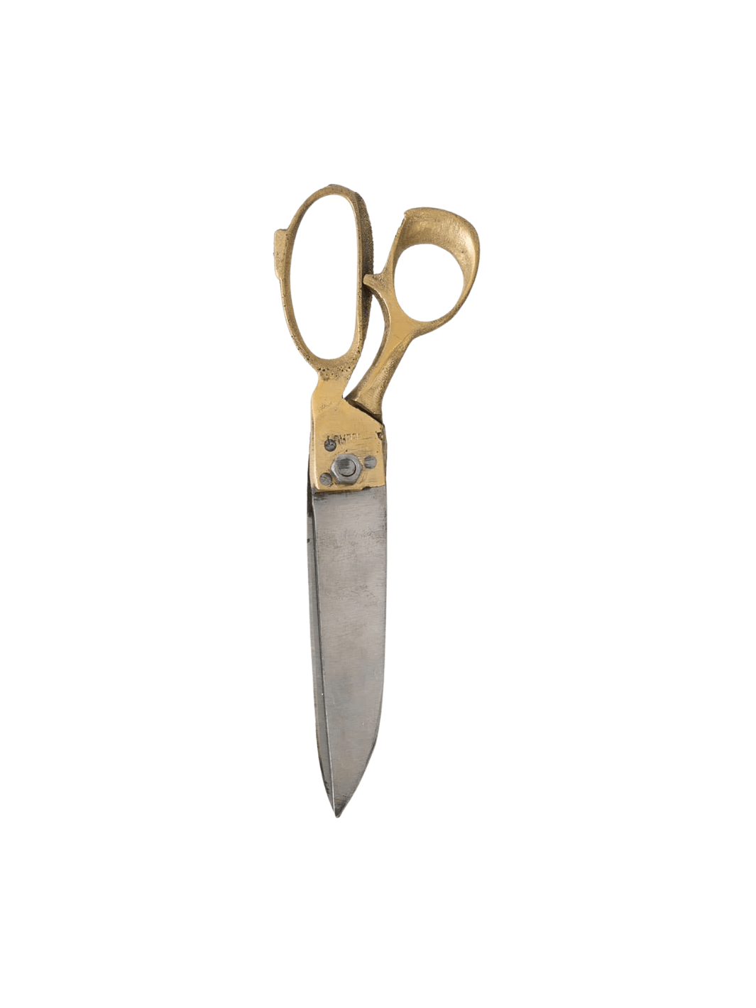 Pair of Brass Handle Scissors Large from Fog Linen Work highlighting the elegant golden brass handles and the sharp steel blades | Twentyseven Toronto