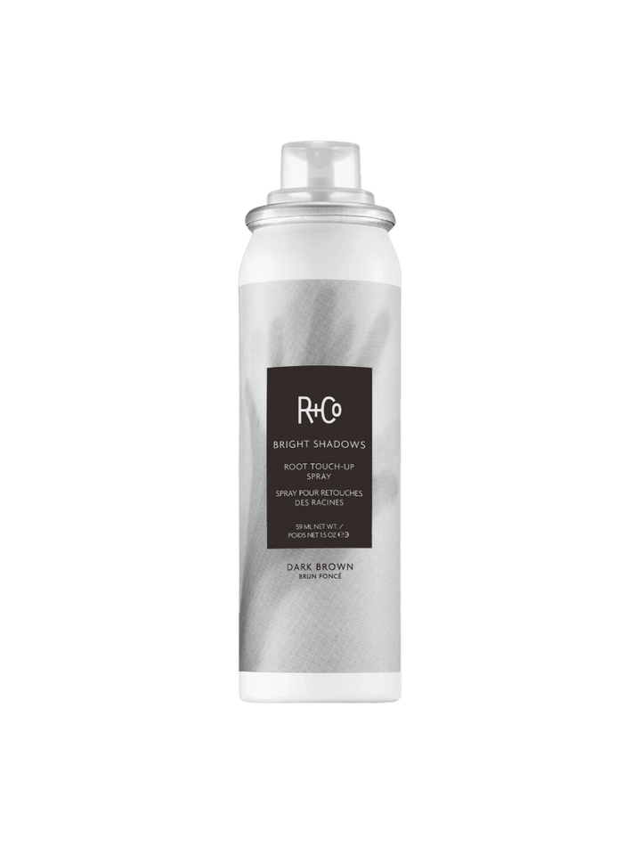 R+Co Bright Shadows Root Touch Up Spray in Dark Brown Full Size 59ml | Twentyseven Toronto