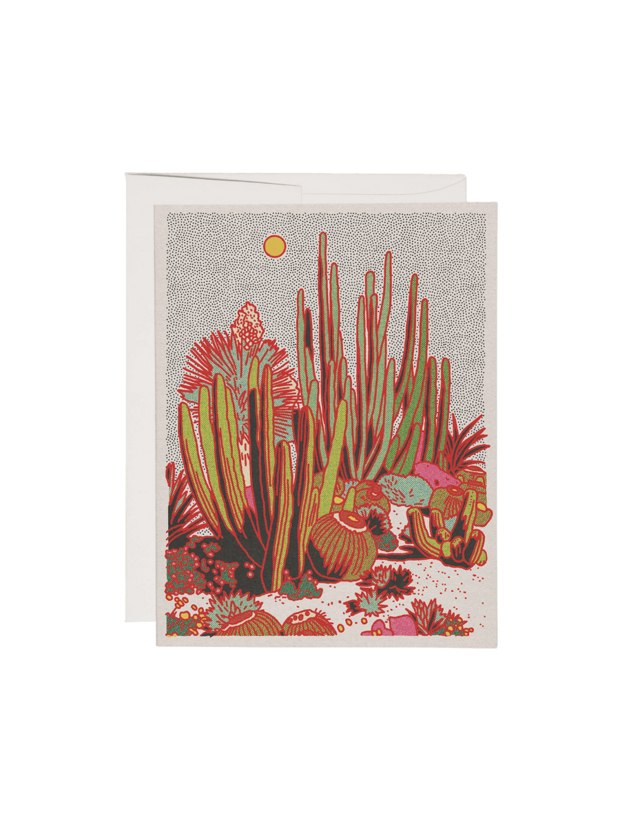 Red Cap Cards Cactus Scene Everyday Greeting Card by Caroline Clark | Twentyseven Toronto