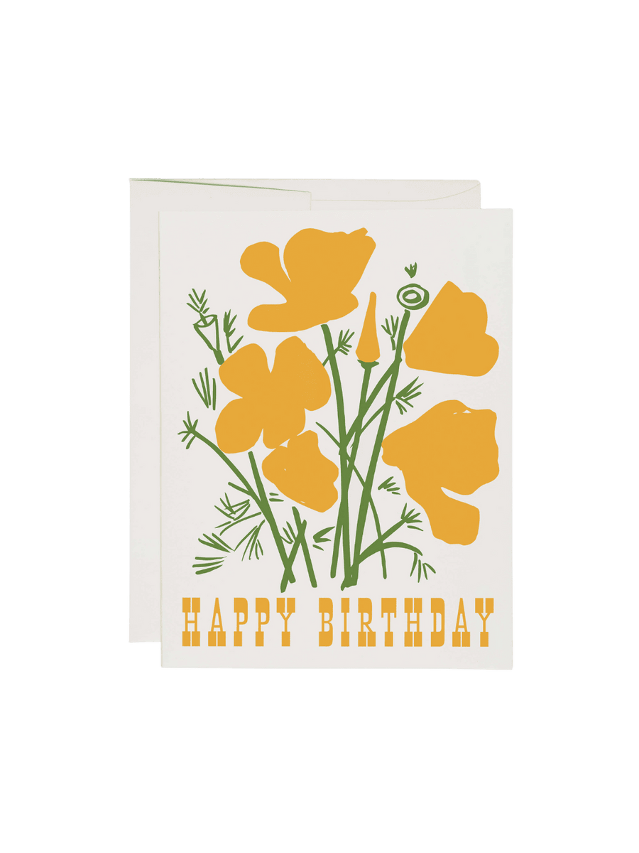 Red Cap Cards California Poppy Birthday Greeting Card by Eric Pfleeger | Twentyseven Toronto