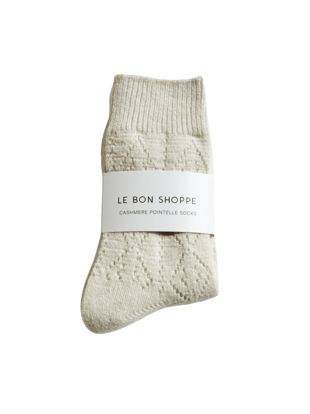 Le Bon Shoppe Cashmere Pointelle Socks - Cream | Twentyseven Toronto
