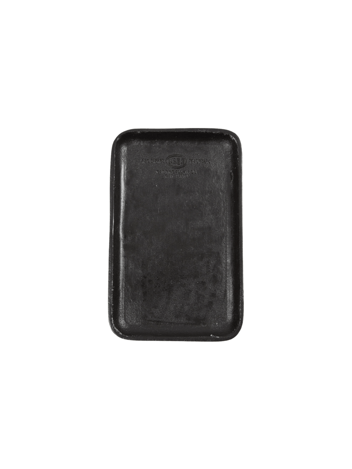 Black Cast Iron Tray from Puebco centered with rounded corners, and subtle vintage stamp on a transparent background | Twentyseven Toronto