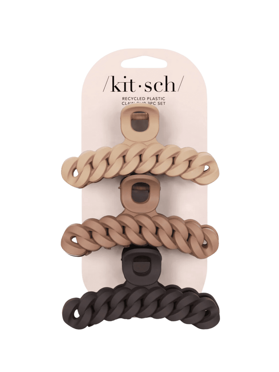 KITSCH Eco-friendly Chain 3pcs Claw Clip Set - Neutral | Twentyseven Toronto