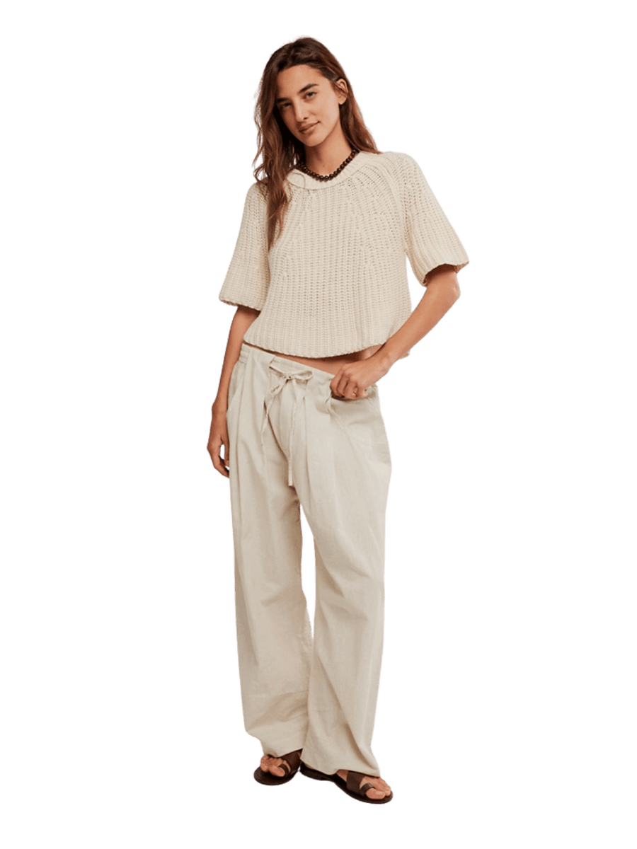 Free People Chambers Laidback Pull-On Pants in Summer Sand | Twentyseven Toronto