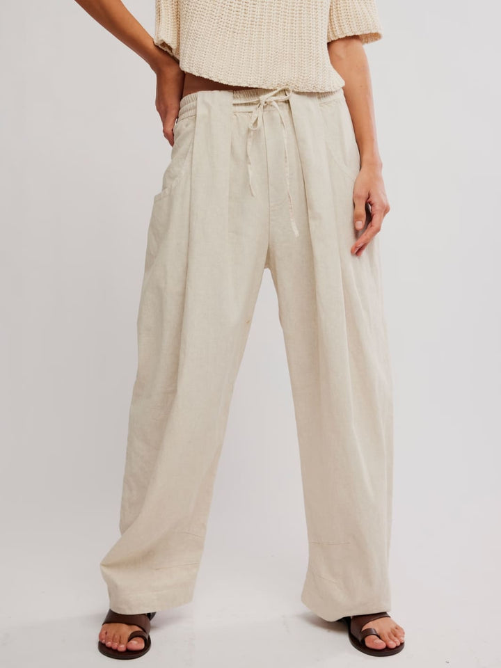 Free People Chambers Laidback Pull-On Pants in Summer Sand | Twentyseven Toronto