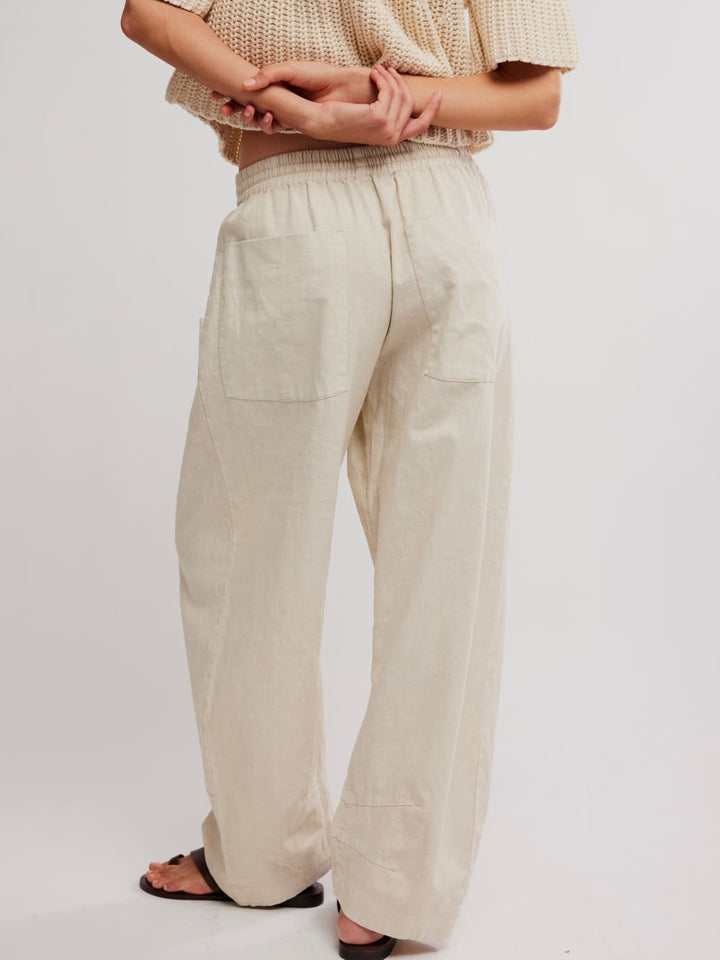 Free People Chambers Laidback Pull-On Pants in Summer Sand | Twentyseven Toronto