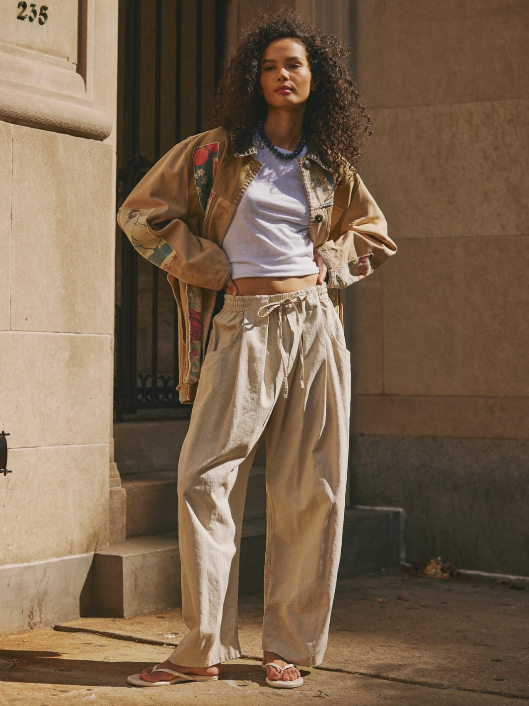 Free People Chambers Laidback Pull-On Pants in Summer Sand | Twentyseven Toronto