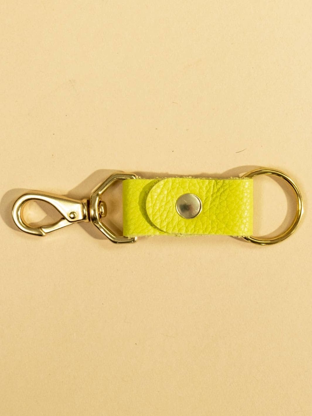 Primecut Chartreuse Leather Keychain | Twentyseven Toronto